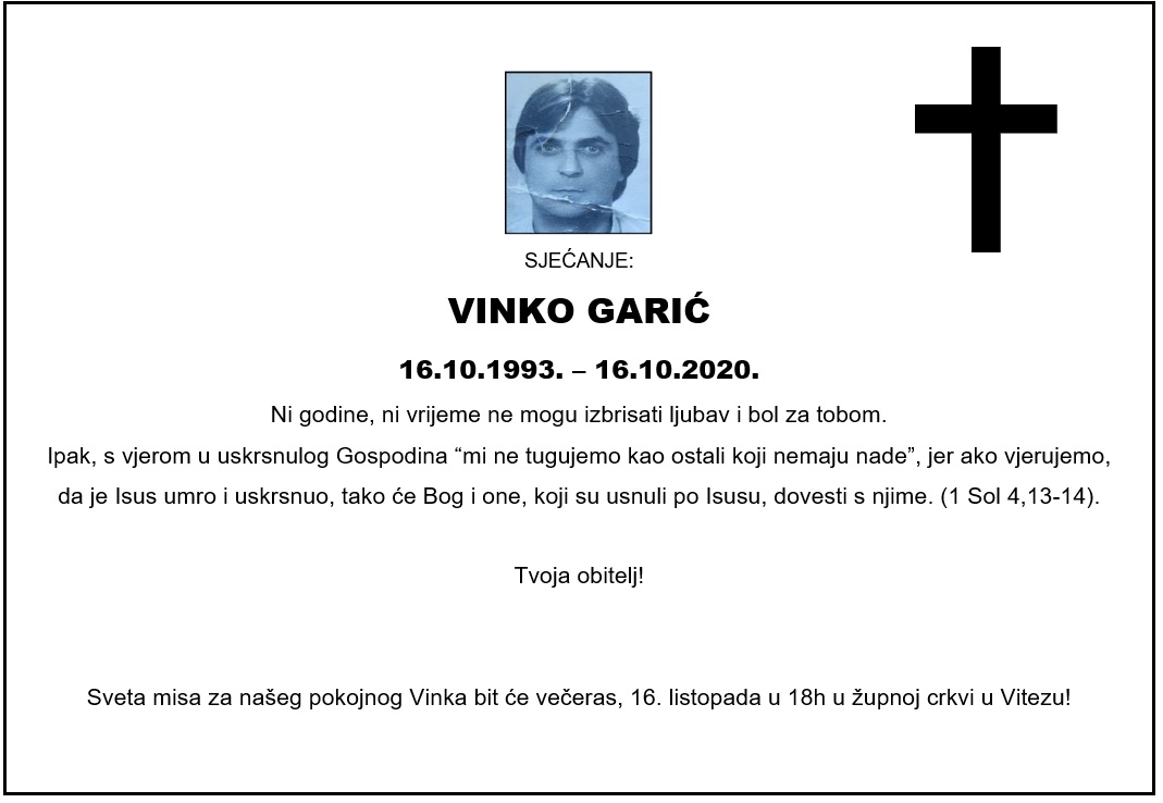 Pročitajte više o članku Sjećanje: Vinko Garić
