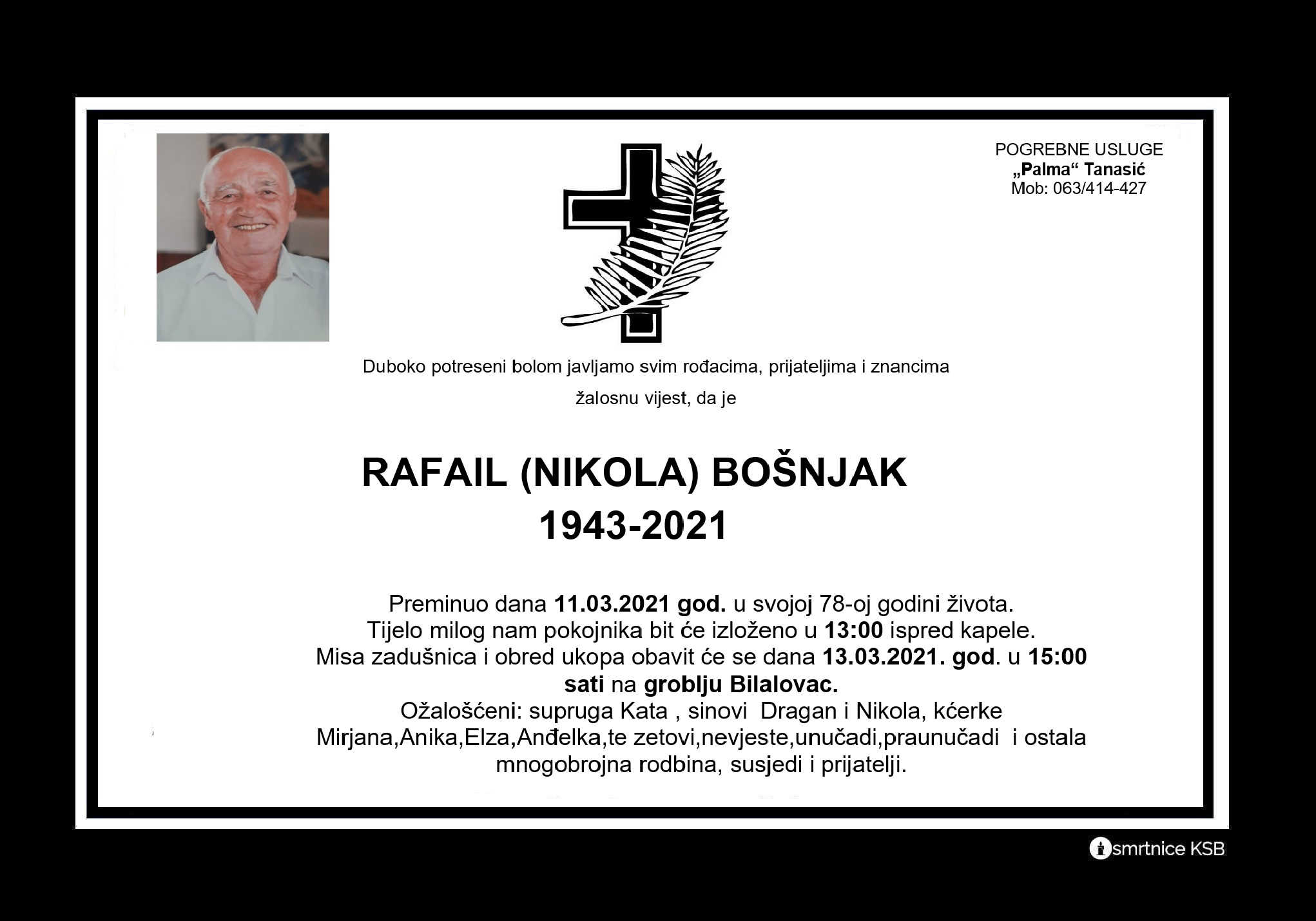 Pročitajte više o članku Rafail (Nikola) Bošnjak