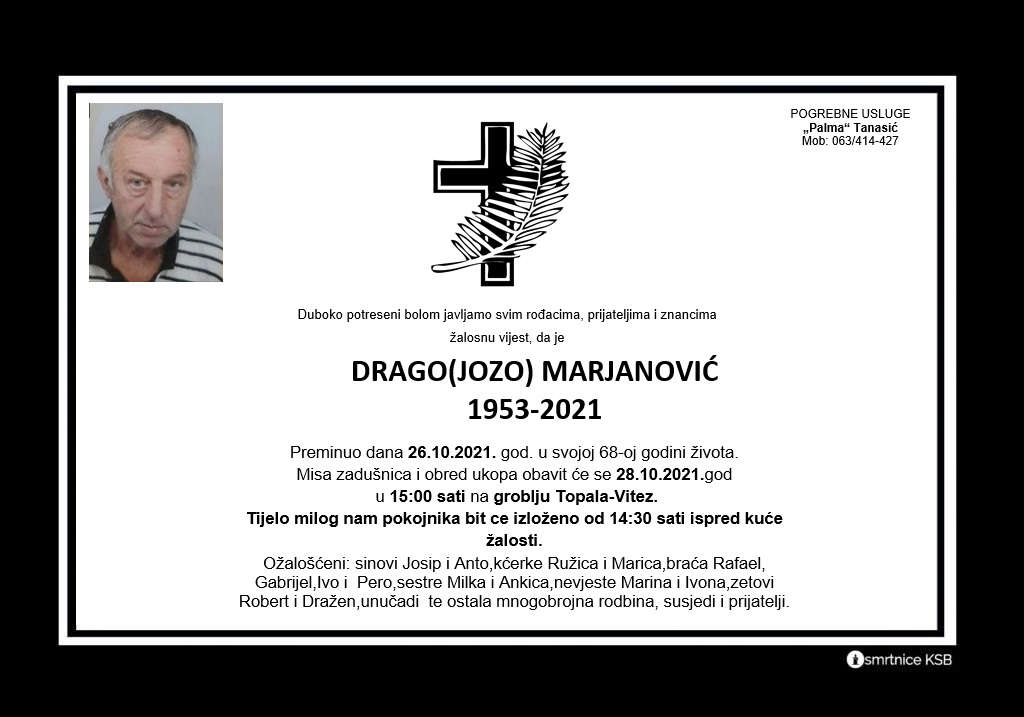 Pročitajte više o članku Drago (Jozo) Marjanović