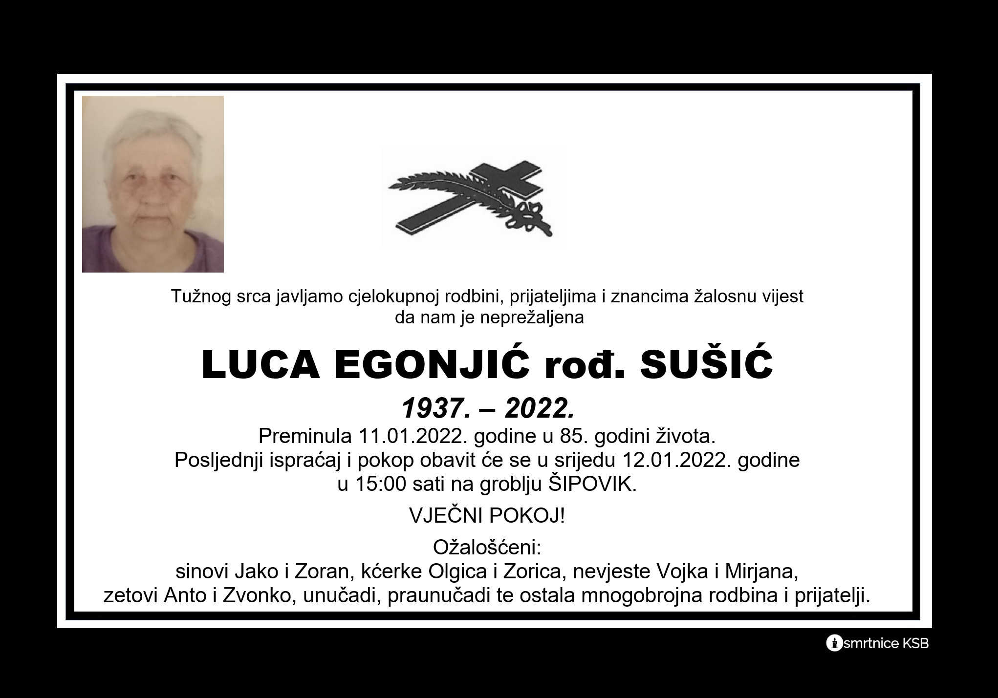 Pročitajte više o članku Luca Egonjić rođ. Sušić