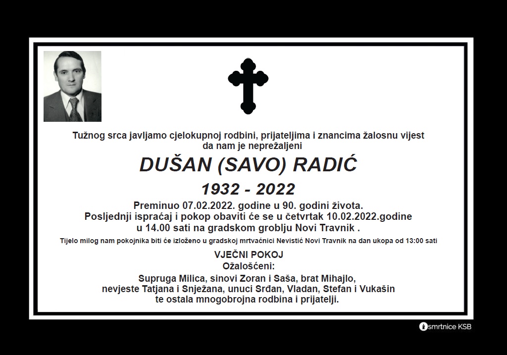 Pročitajte više o članku Dušan (Savo) Radić