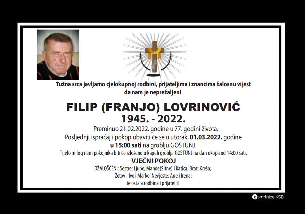 Pročitajte više o članku Filip (Franjo) Lovrinović