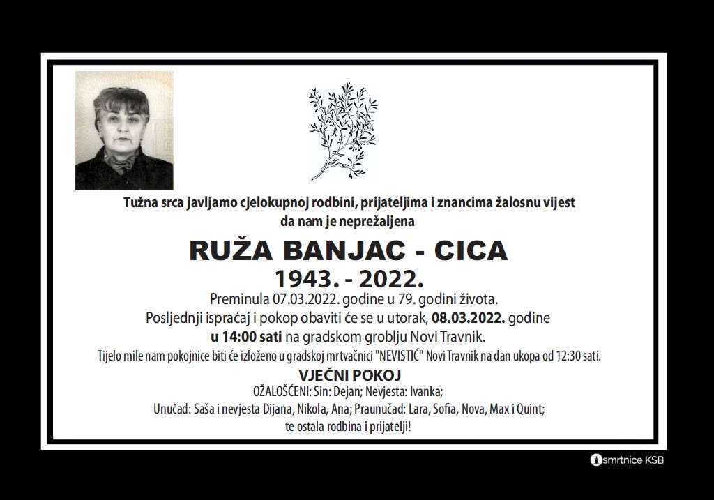 Pročitajte više o članku Ruža Banjac – Cica