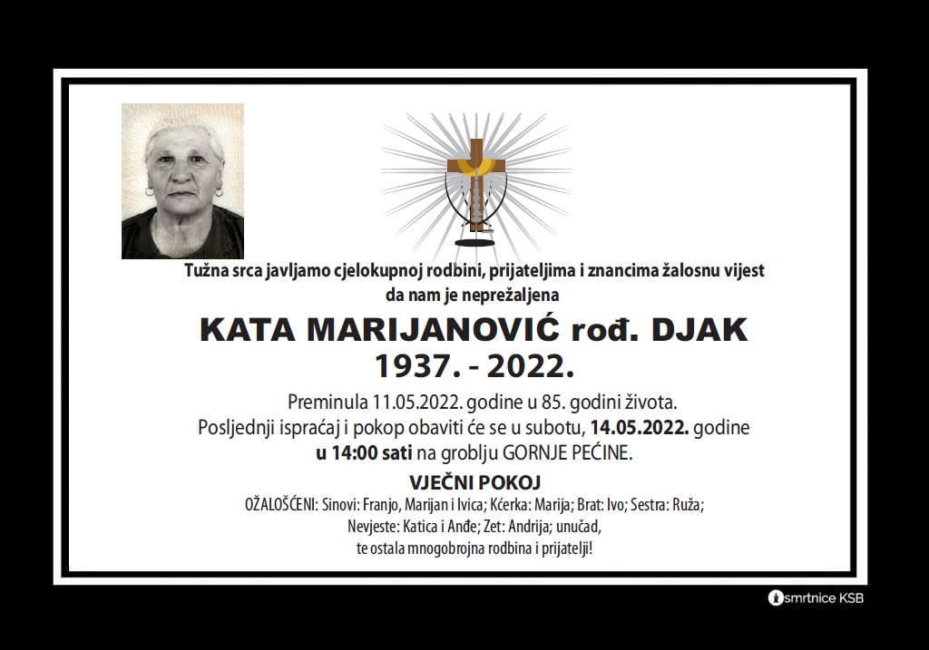 Pročitajte više o članku Kata Marijanović rođ. Djak