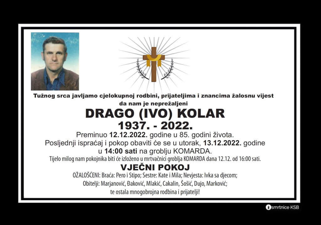 Pročitajte više o članku Drago (Ivo) Kolar