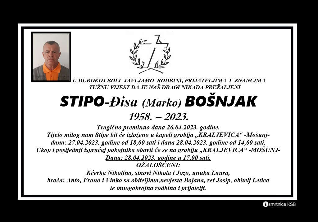 Pročitajte više o članku Stipo – Đisa (Marko) Bošnjak