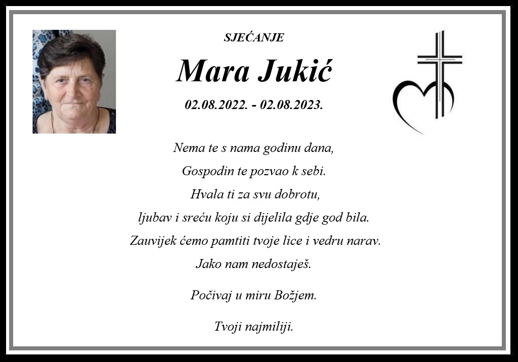 Pročitajte više o članku Sjećanje: Mara Jukić