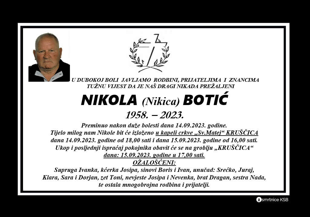 Pročitajte više o članku Nikola (Nikica) Botić