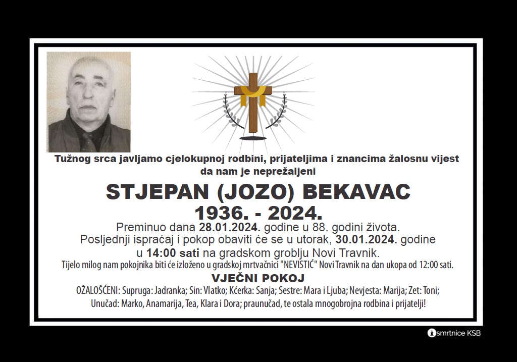 Pročitajte više o članku Stjepan (Jozo) Bekavac