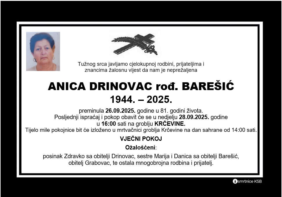 Anica drinovac rođ. barešić1