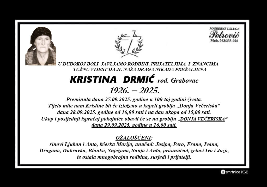 Kristina drmić rođ. grabovac