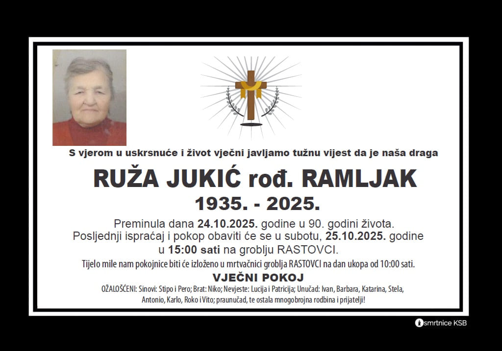 Ruža jukić rođ. ramljak