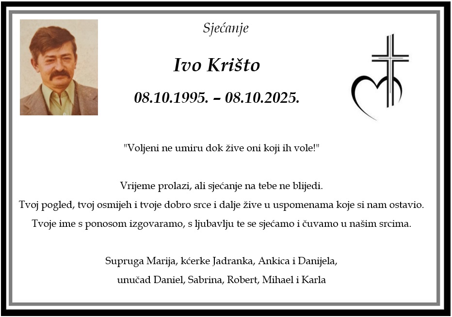 Sjećanje ivo krišto
