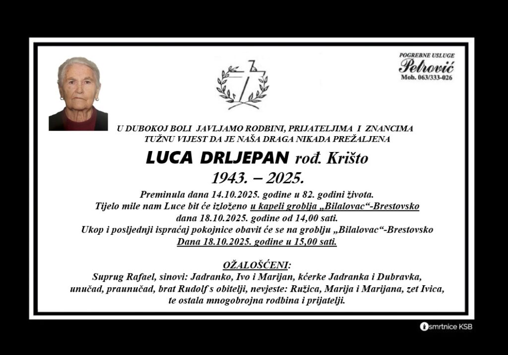 Luca drljepan rođ. krišto